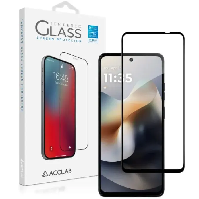Скло захисне ACCLAB 9H Moto G57 Power / G57 Black (1283126634437)