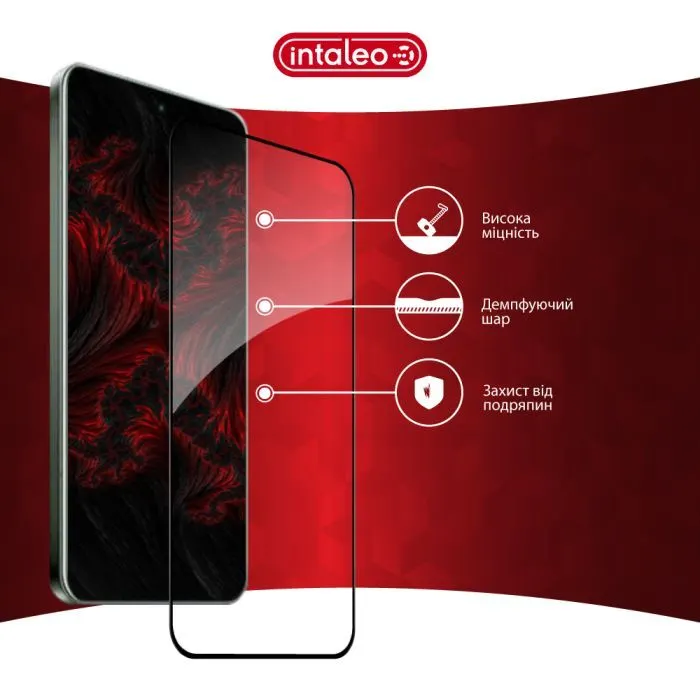 Скло захисне Intaleo 9H 3D Xiaomi Redmi Note 15 Pro 4G Black (1283126635533) зображення 5