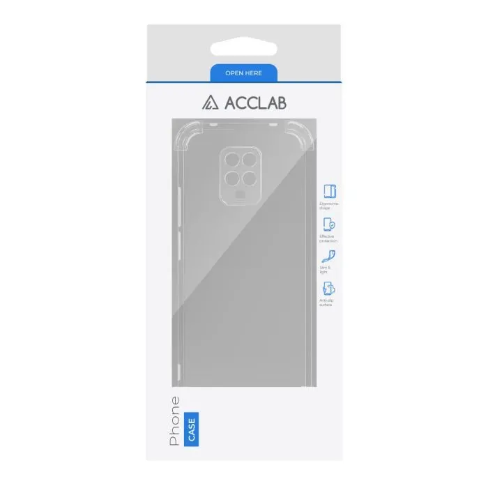 Чохол до мобільного телефона ACCLAB ShockProof Xiaomi Redmi Note 9S Transparent (1283126554216) зображення 2