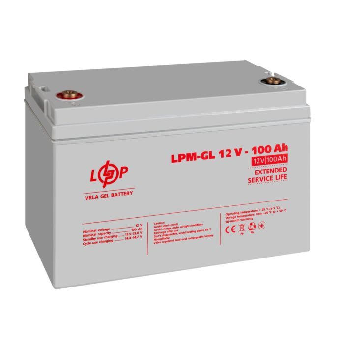Батарея к ИБП LogicPower LPM-GL 12В 100Ач (3871) изображение 3