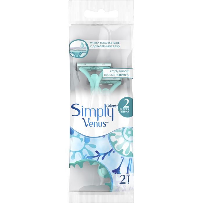 Бритва Gillette Simply Venus 2 одноразовая 2 шт. (3014260248642/8700216143653)