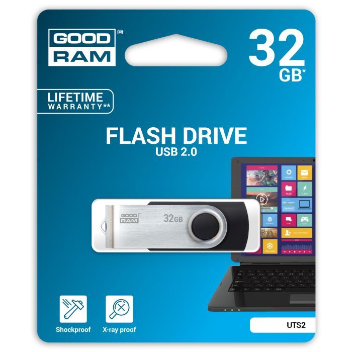 USB флеш накопитель Goodram 8GB Twister Black USB 2.0 (UTS2-0080K0R11) изображение 2