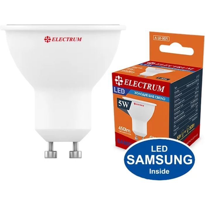 Лампочка Electrum MR-16 ELECTRUM 5W GU10 4000K (A-LR-0071) изображение 3