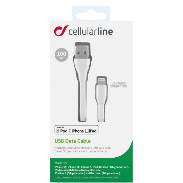 Дата кабель USB 2.0 AM to Micro 5P 1.0m green Cellularline (USBDATACMICROUSBG) изображение 3