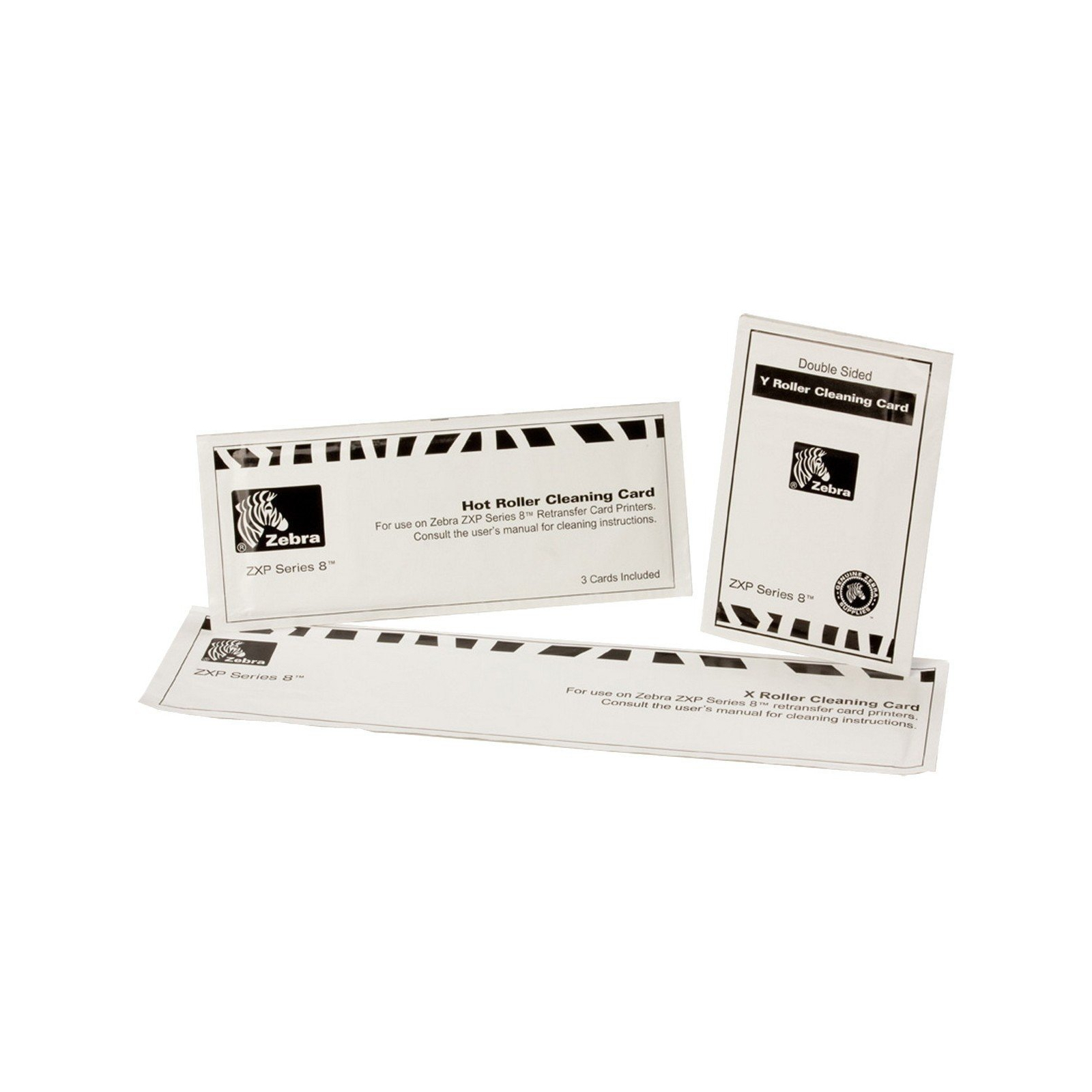 Комплект чистящих карт Zebra 12 - X и Y карт, ролик очищення / и 3-карты горячего очищени (105999-801)