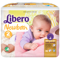 Подгузники Libero Newborn 2 (3-6кг) 36 шт (7322540694635)
