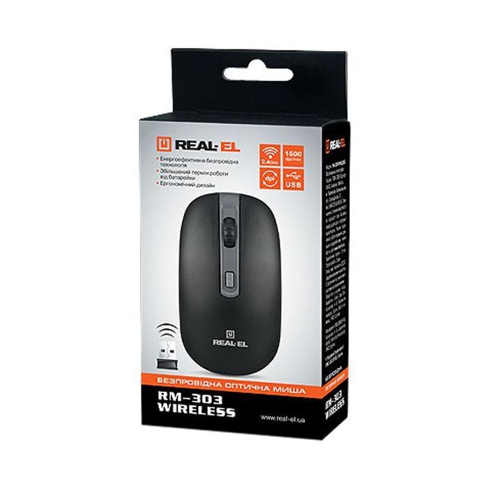 Мышка REAL-EL RM-301 black изображение 6