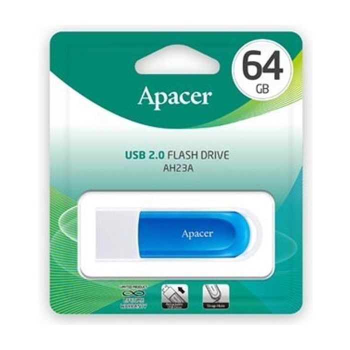 USB флеш накопичувач Apacer 64GB AH23A White USB 2.0 (AP64GAH23AW-1) зображення 6