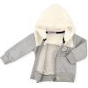 Кофта дитяча Haknur на блискавки з хутряним капюшоном (6943-68G-gray) зображення 4