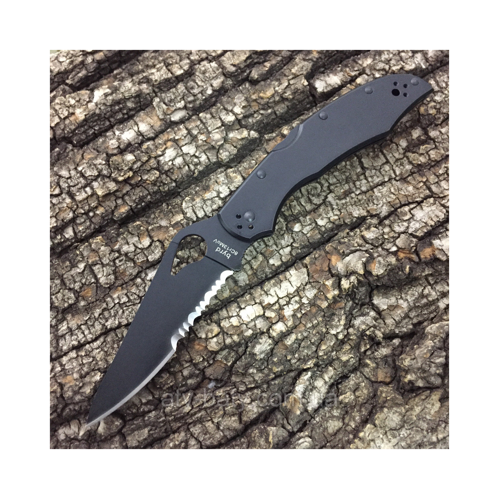 Нож Spyderco Byrd Cara Cara 2 Black, полусеррейтор (BY03BKPS2) изображение 5
