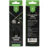 Дата кабель USB 2.0 AM to Lightning 1.0m cylindric nylon back Vinga (VCPDCLCANB1BK) зображення 4