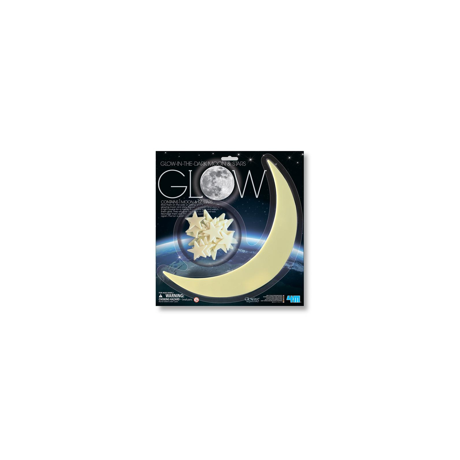 Игровой набор 4М Светящиеся наклейки Луна и звезды, 13 шт (00-05215)