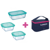 Харчовий контейнер Luminarc Keep'n Box Lagoon набор 3шт 2х380мл/820мл/ + сумка (P8001)