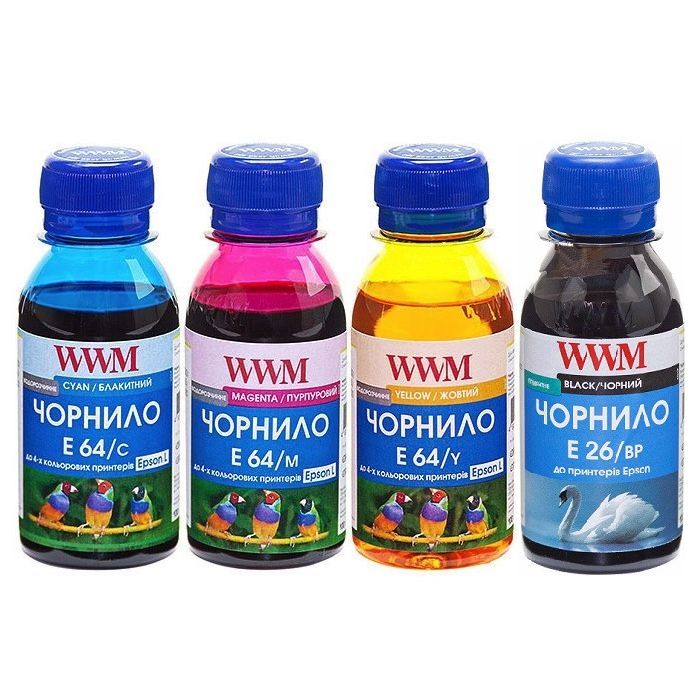 Фото - Чорнила й тонер WWM Чорнило  Epson L605/L4150/L1455, 4х100г BP/C/M/Y  E26/64SET4-2 (E26/64SET4-2)