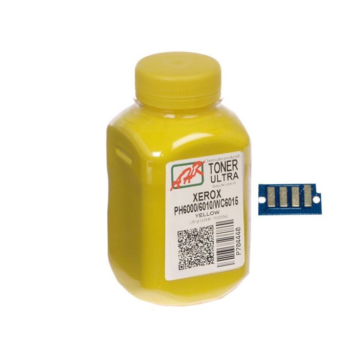 Тонер Xerox Phaser 6000/6010, 20г Yellow +chip AHK (1500258)