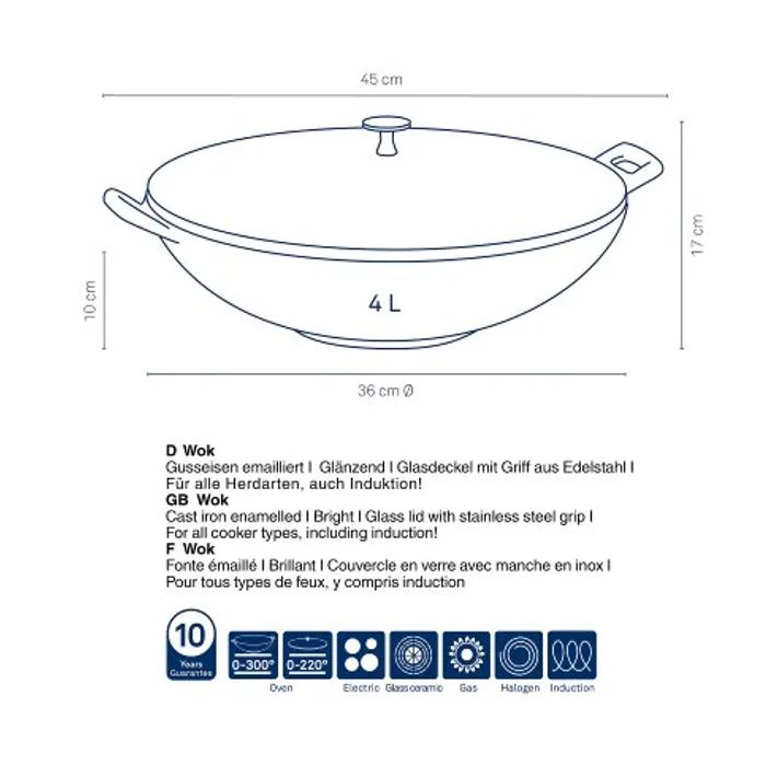 Сковорода Kela WOK Calido з кришкою 36 см (11947) зображення 8