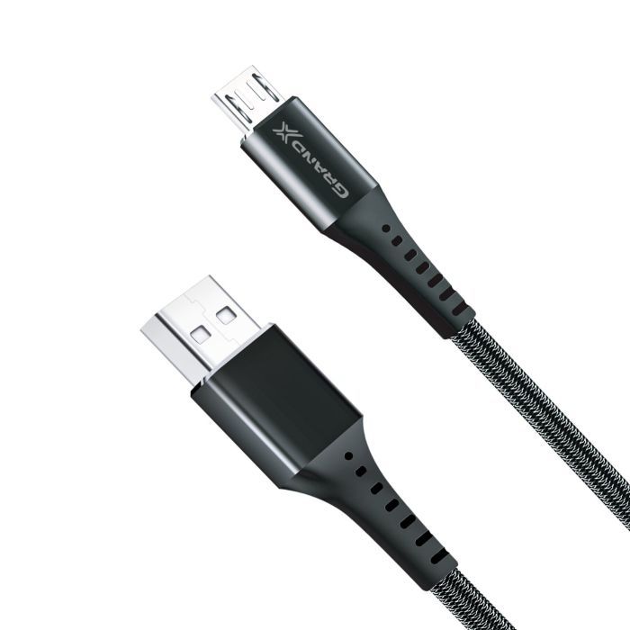 Дата кабель USB 2.0 AM to Micro 5P 1.2m Grand-X (FM-12B) зображення 3