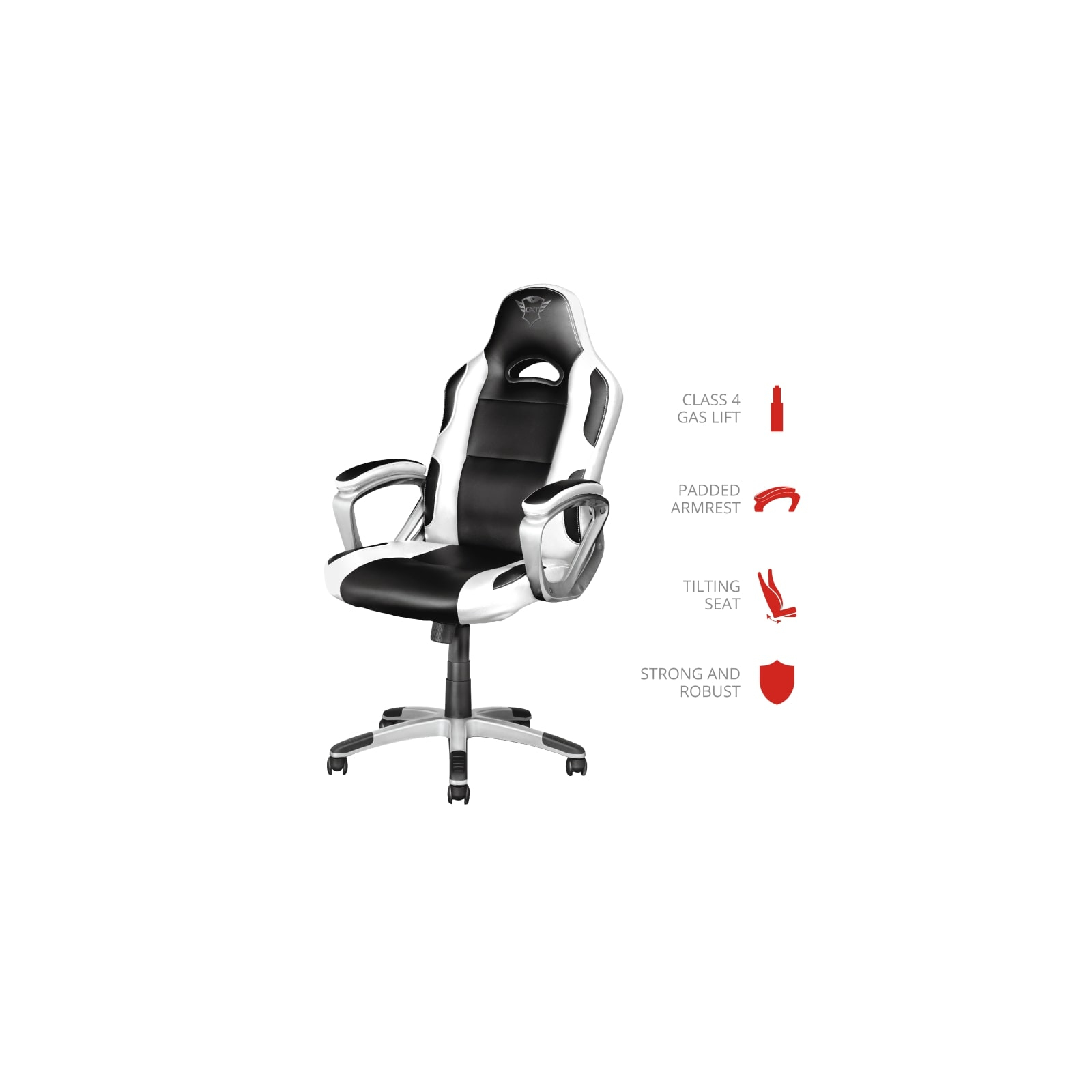 Крісло ігрове Trust GXT705W Ryon White (23205) зображення 7