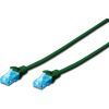 Патч-корд 2м, UTP, cat.5e, AWG 26/7, CCA, PVC, green Digitus (DK-1512-020/G)