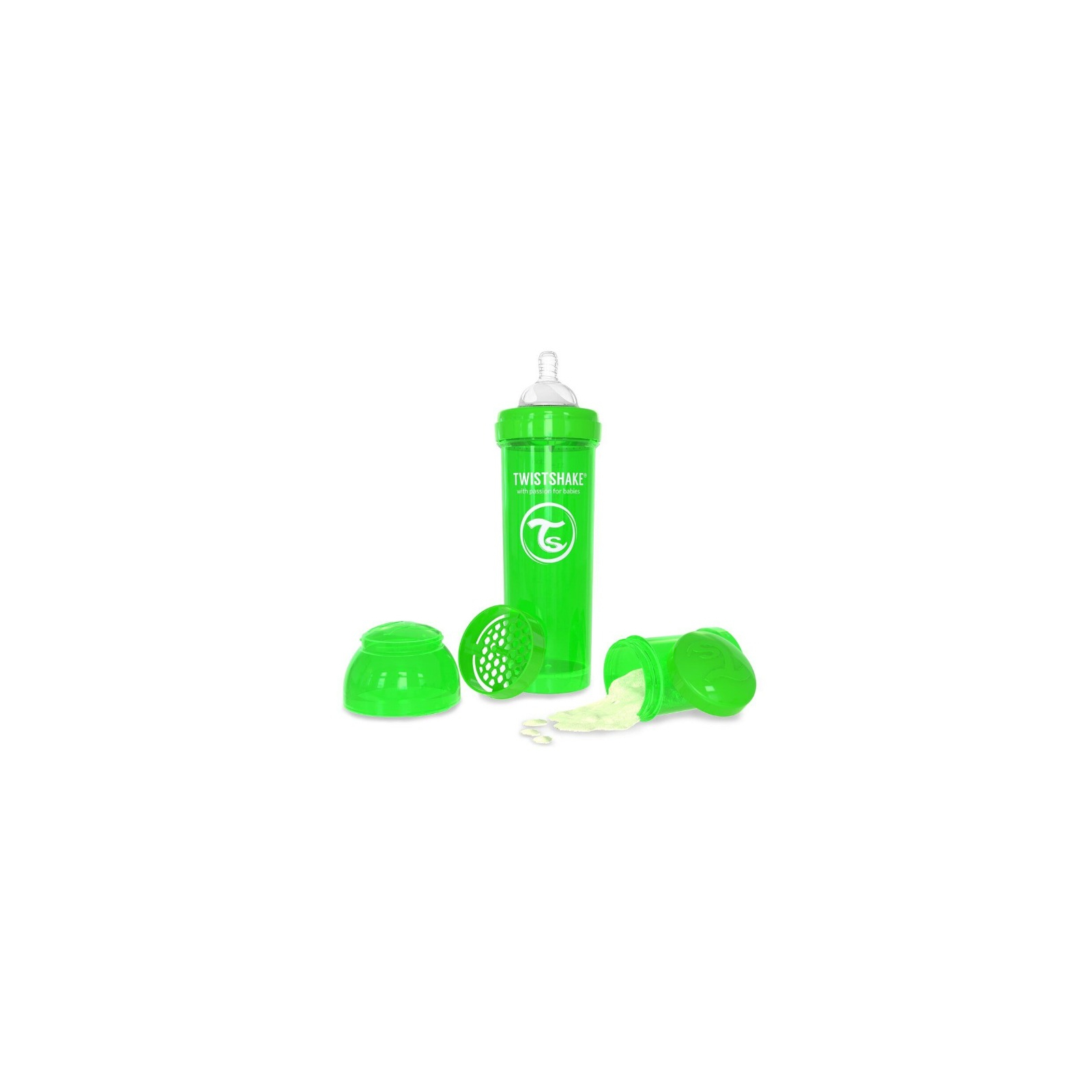 Пляшечка для годування Twistshake антиколькова 330 мл, зелена (24861) зображення 3