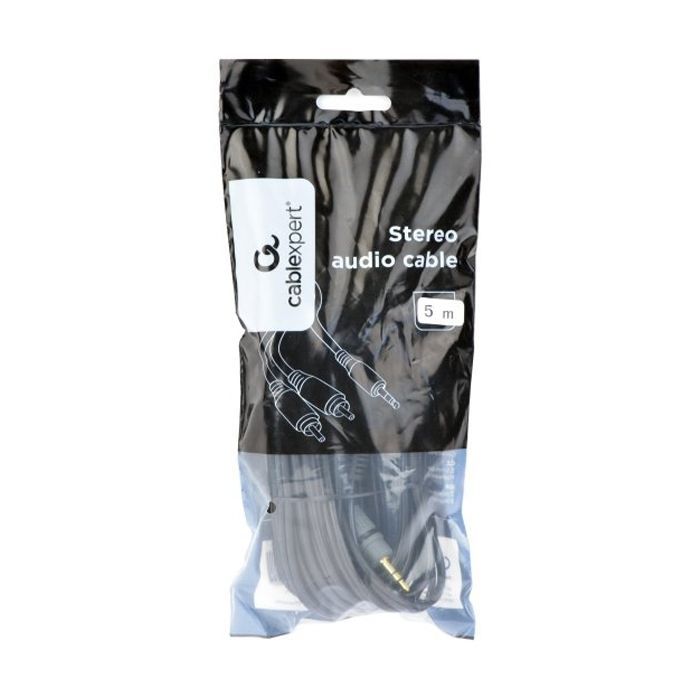 Кабель мультимедийный 3.5mm M to 2xRCA M 5.0m Cablexpert (CCA-352-5M) изображение 2
