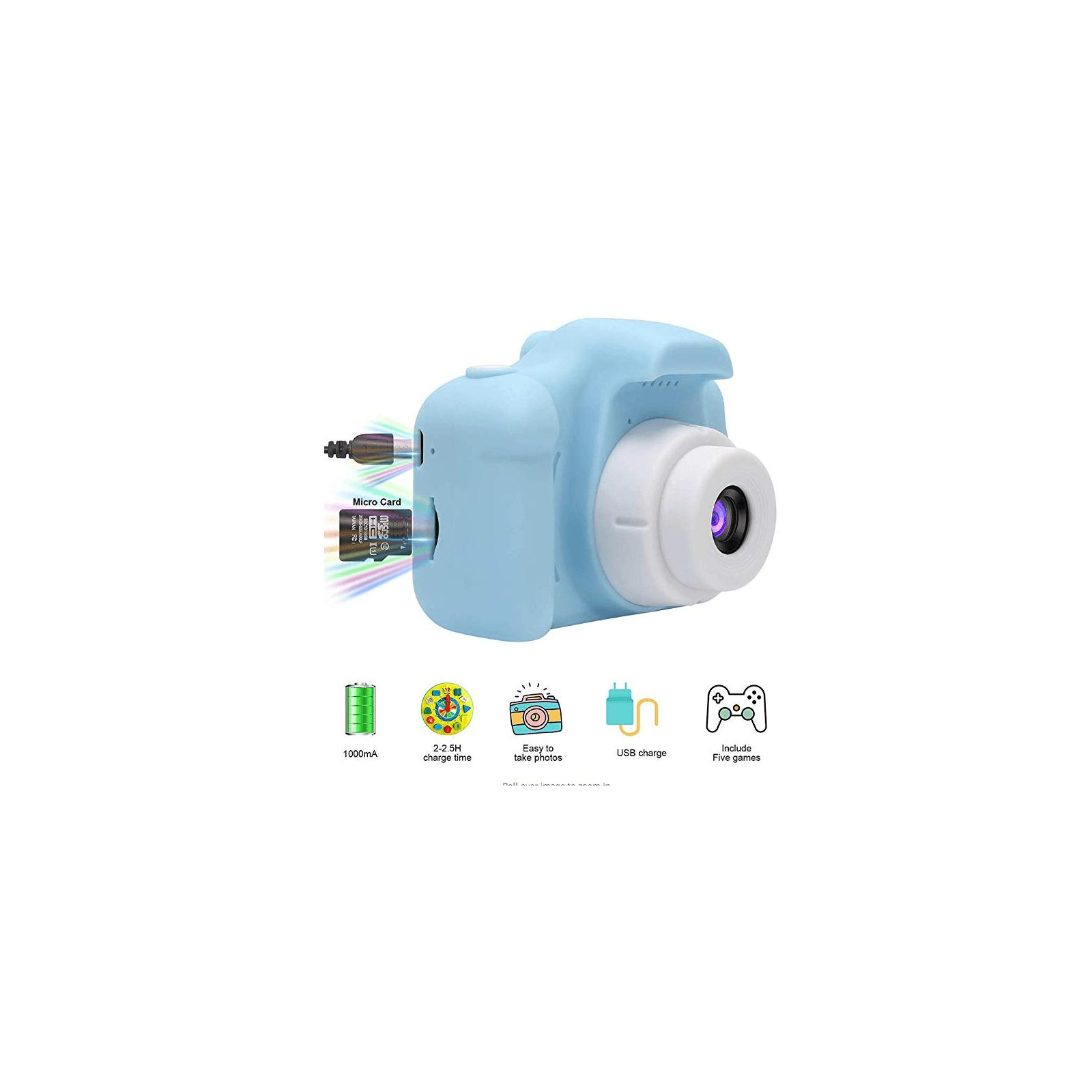 Інтерактивна іграшка XoKo Цифровий дитячий фотоапарат блакитний (KVR-001-BL) зображення 5