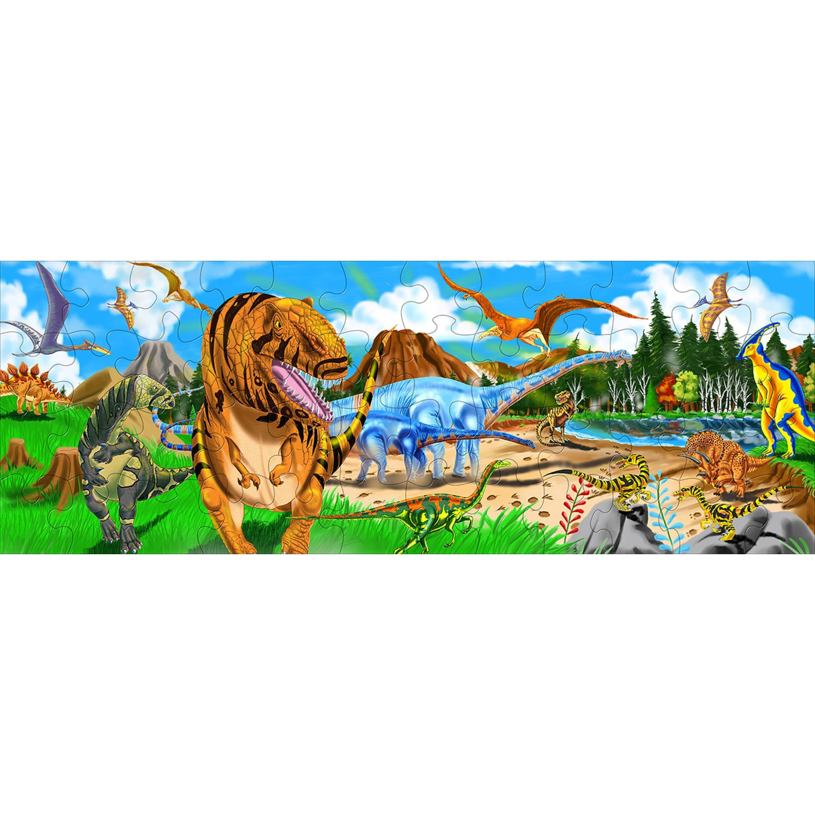 Пазл Melissa&Doug Мега "Страны динозавров", 48 элементов (MD10442)