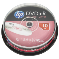 Фото - Оптичний диск HP Диск DVD  DVD+R 8.5GB 8X DL 10шт Spindle  69309/DRE000 (69309/DRE00060-3)