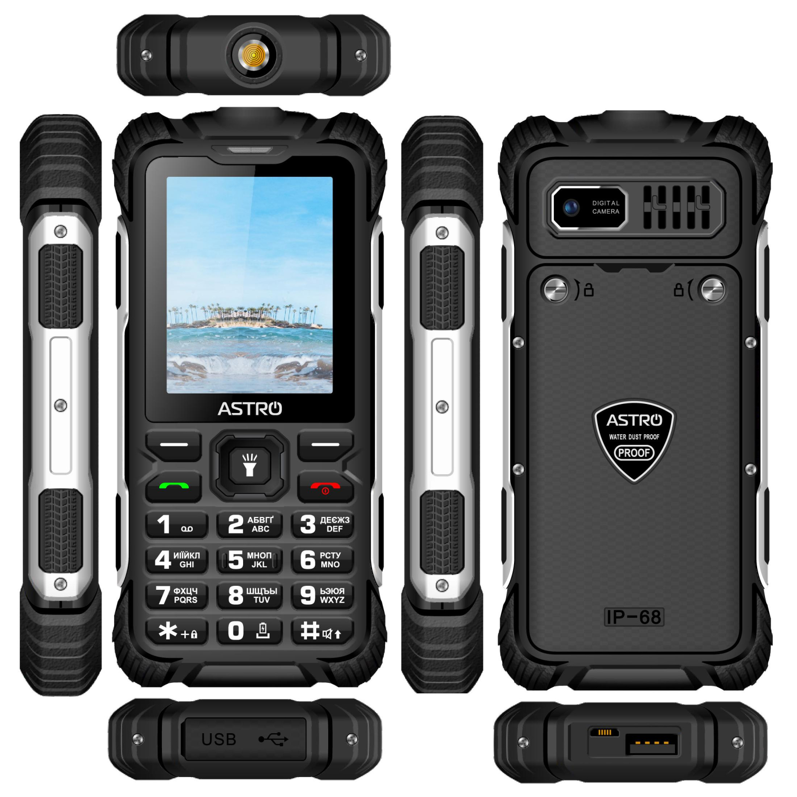 Мобильный телефон Astro A243 Black изображение 3