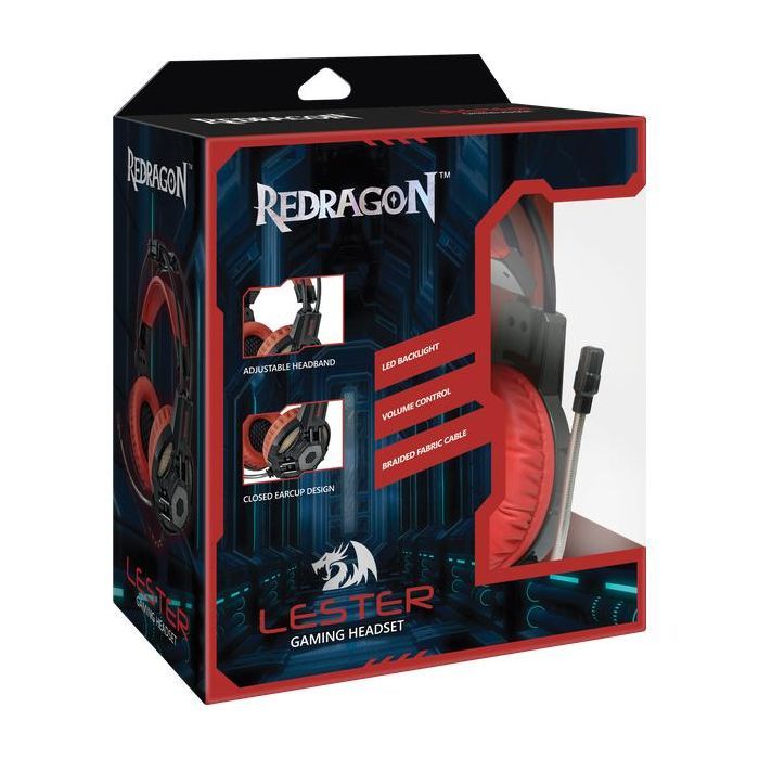 Навушники Redragon Lester Black-Red (64541) зображення 6