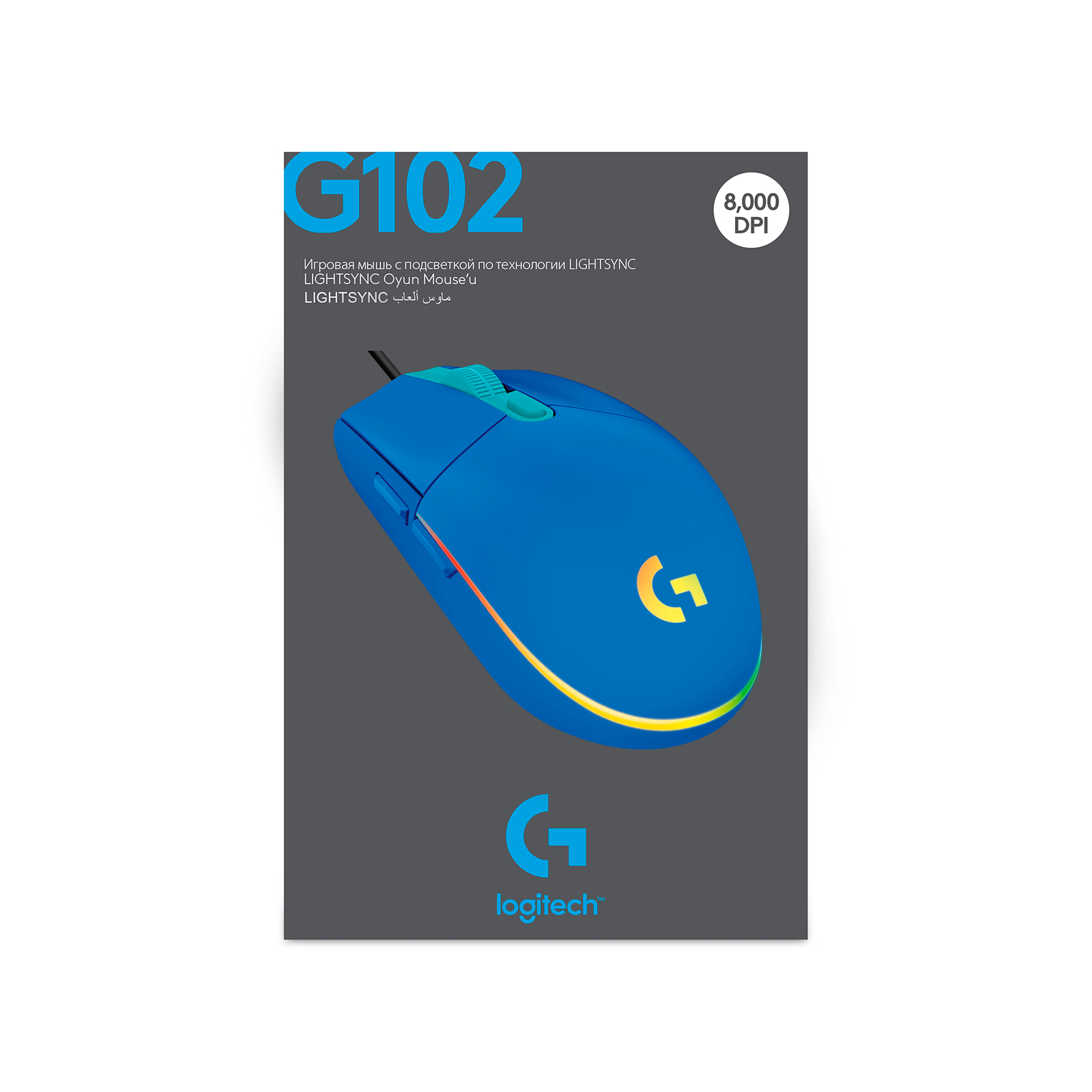 Мишка Logitech G102 Lightsync USB Blue (910-005801) зображення 10