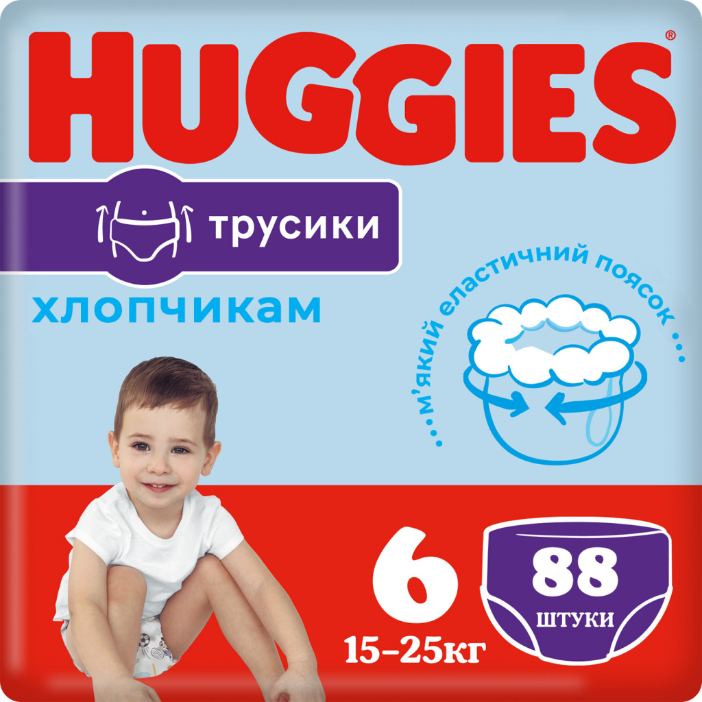 Подгузники Huggies Pants 6 Mega для мальчиков (15-25 кг) 44 (5029053547657)
