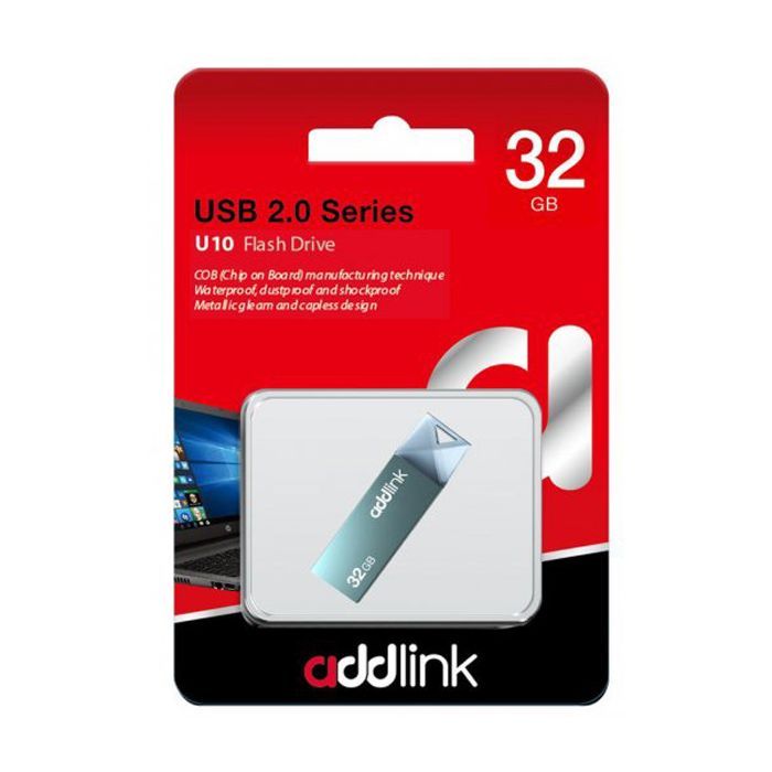 USB флеш накопитель AddLink 32GB U10 Blue USB 2.0 (ad32GBU10B2) изображение 3