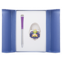 Photos - Pen Langres Ручка кулькова  набір ручка + гачок для сумки Fairy Tale Фіолетовий 