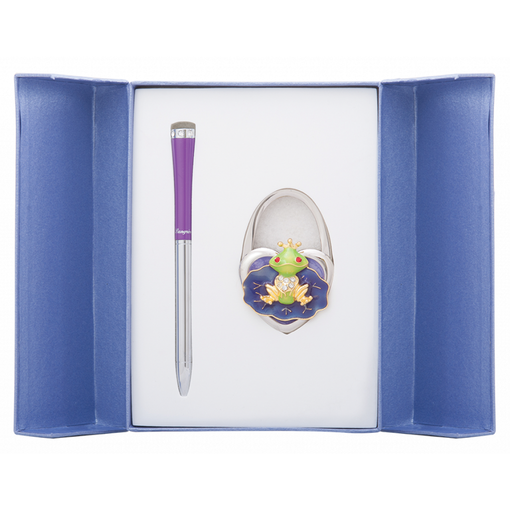 Ручка кулькова Langres набір ручка + гачок для сумки Fairy Tale Фіолетовий (LS.122027-07)