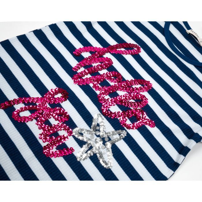 Платье детское Breeze в полоску (12409-152G-blue) изображение 3