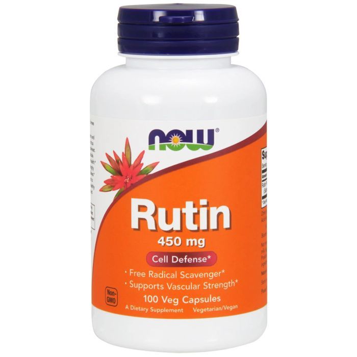 Антиоксидант Now Foods Рутин, Rutin, 450 мг, 100 вегетарианских капсул (NOW-00735)