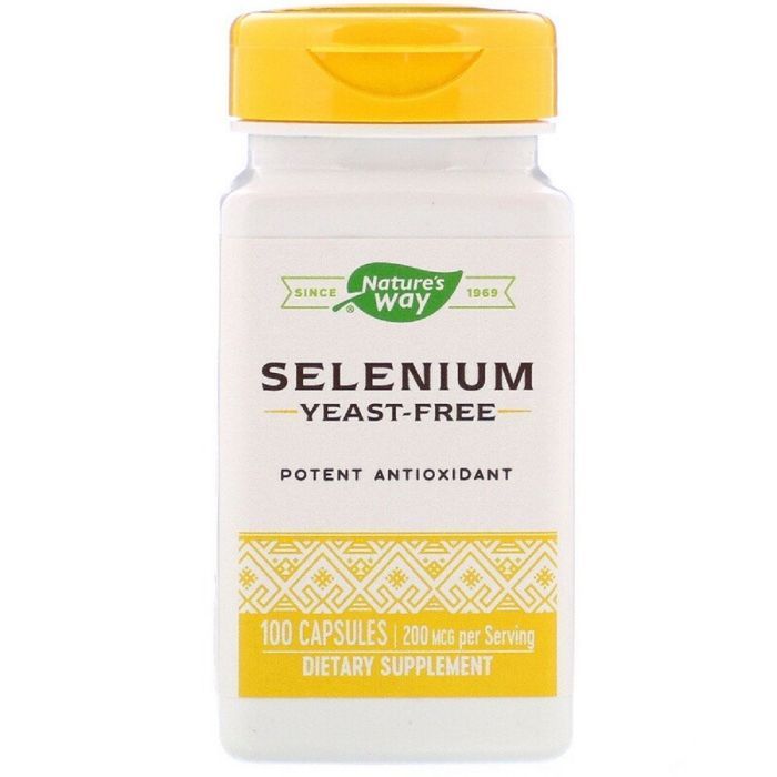 Минералы Nature's Way Селен, Selenium, 200 мкг, 100 капсул (NWY-41081)