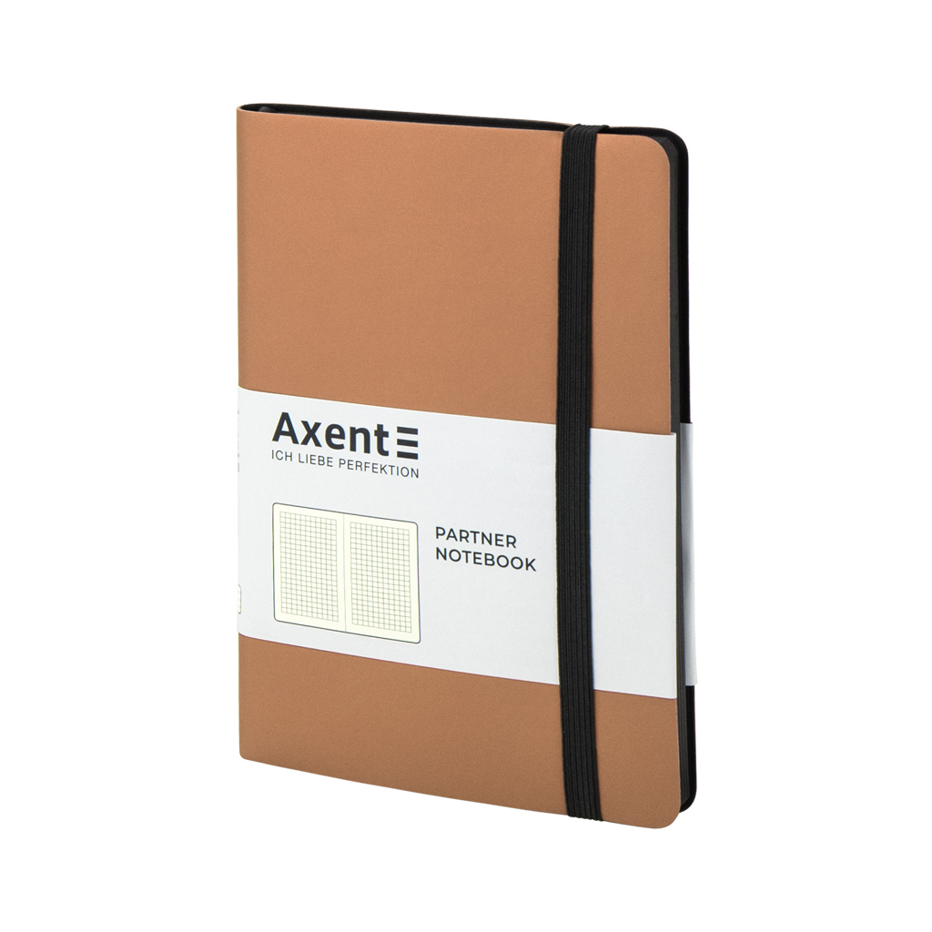 Блокнот Axent Partner Soft, 125х195, 96л, клет, оранжевый (8206-12-A) изображение 2