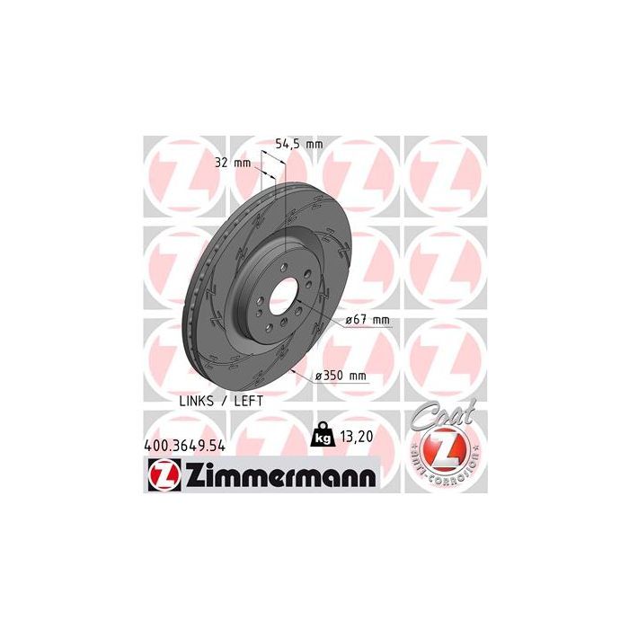 Тормозной диск ZIMMERMANN 400.3649.54