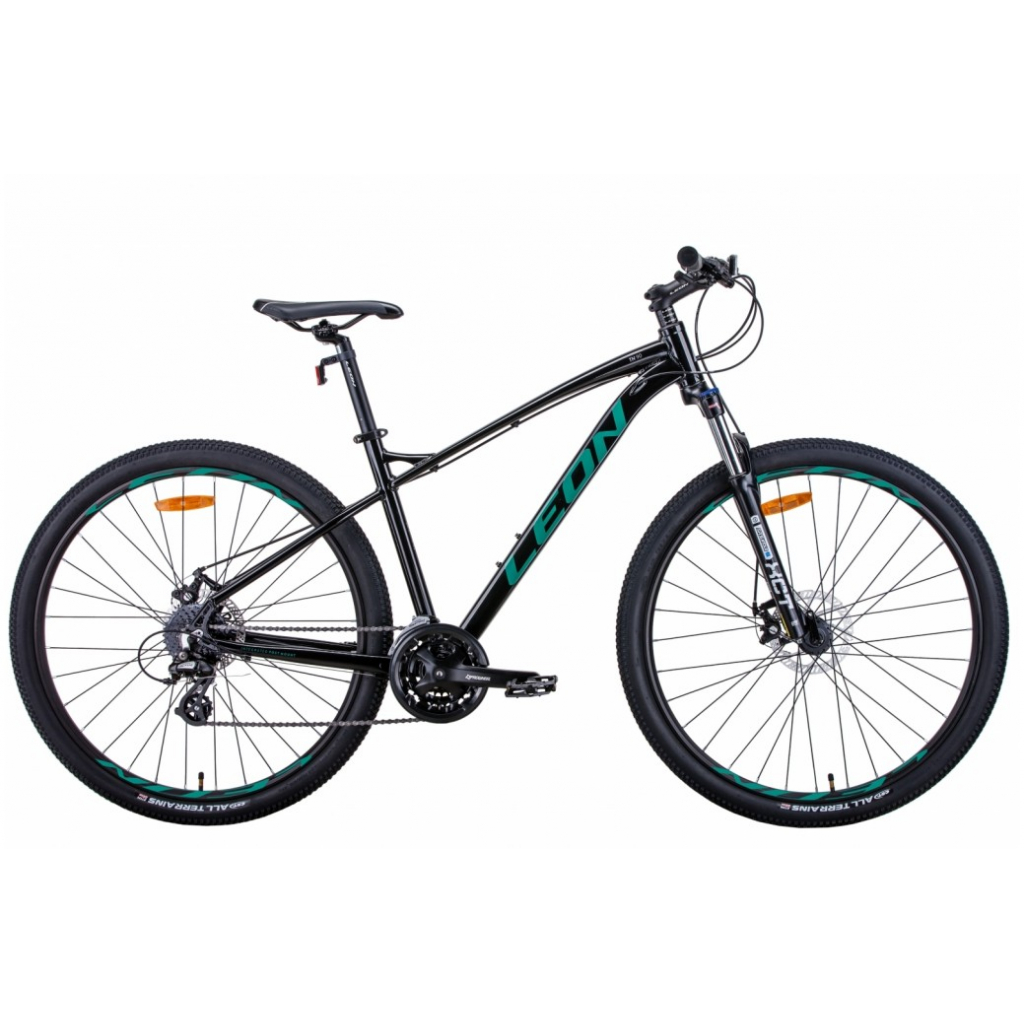 Велосипед Leon 29" TN-90 рама-20" 2021 Black/Turquoise (OPS-LN-29-097)