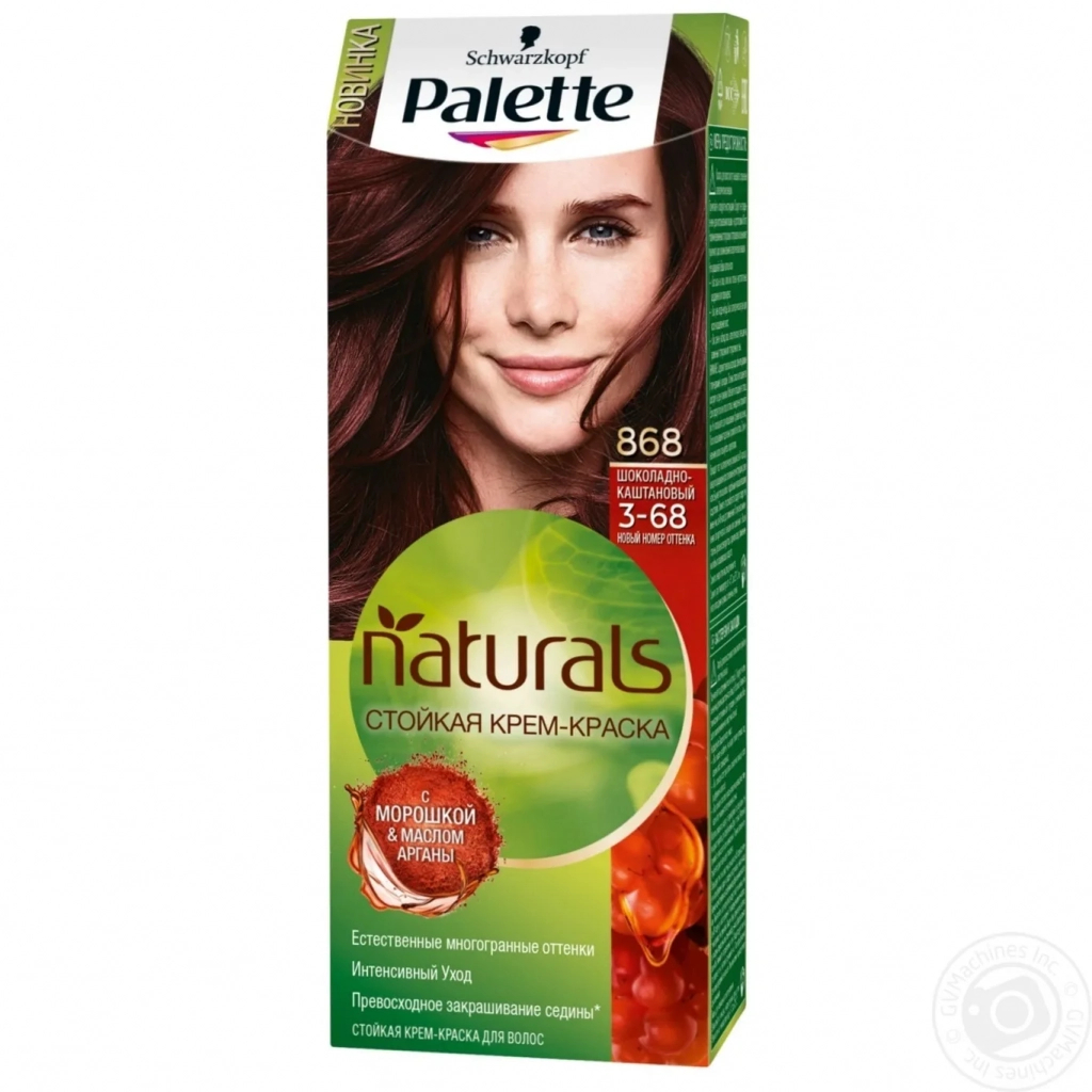 Краска для волос Palette Naturals 3-68 Шоколадно-каштановый 110 мл (3838824124544)