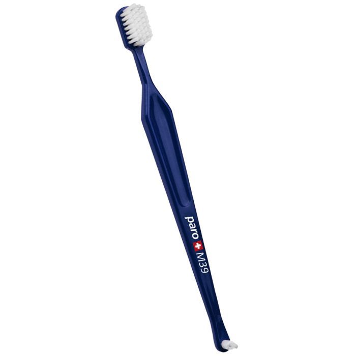 Зубная щетка Paro Swiss M39 средней жесткости голубая (7610458007167-blue)