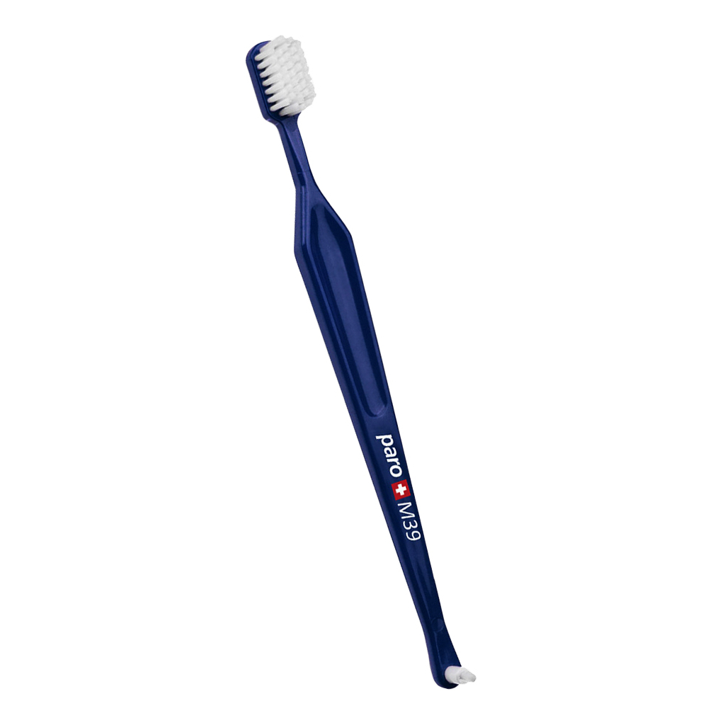 Зубная щетка Paro Swiss M39 средней жесткости синяя (7610458007167-dark-blue)
