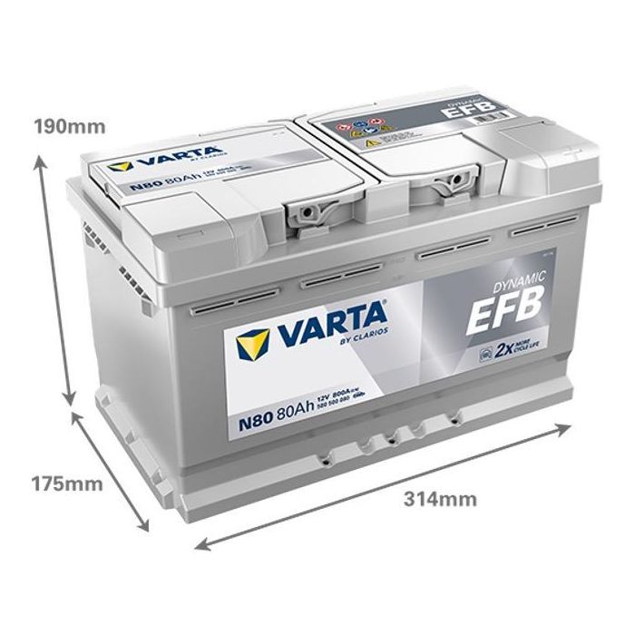 Аккумулятор автомобильный Varta Blue Dynamic 80Ah (580500080) изображение 3