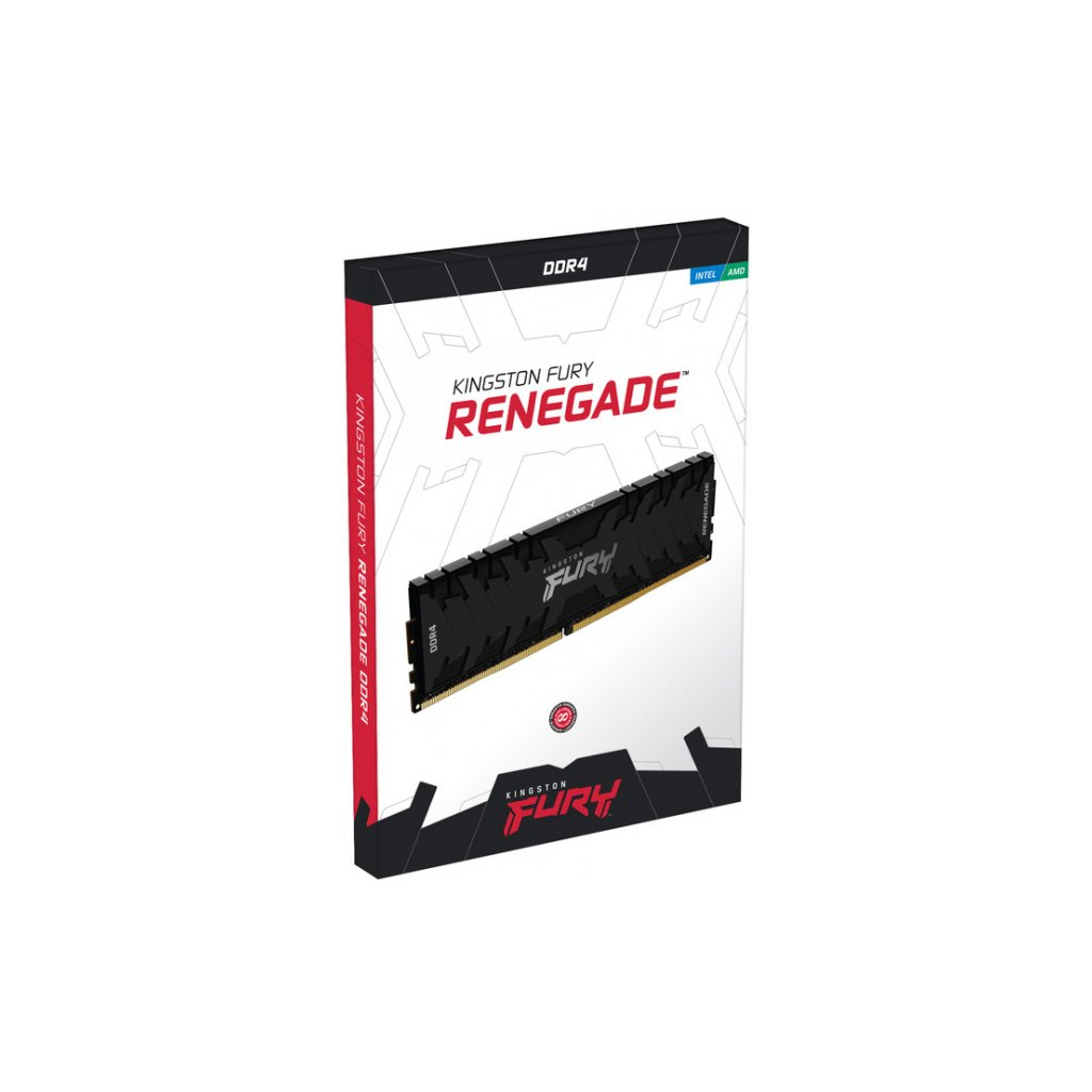 Модуль пам'яті для комп'ютера DDR4 16GB (2x8GB) 4000 MHz Renegade Black Kingston Fury (ex.HyperX) (KF440C19RBK2/16) зображення 5