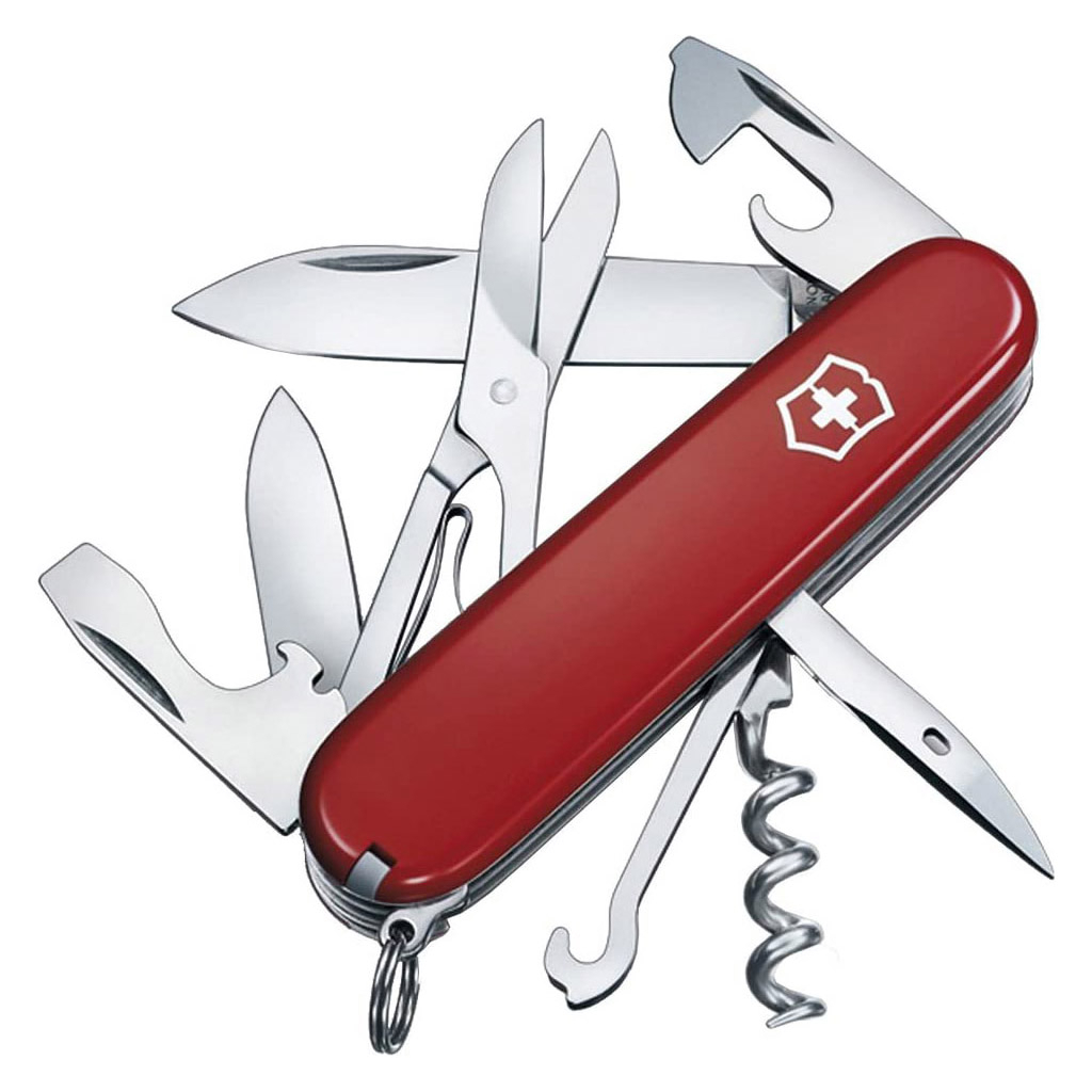 Нож Victorinox Climber Transparent Red Blister (1.3703.TB1)