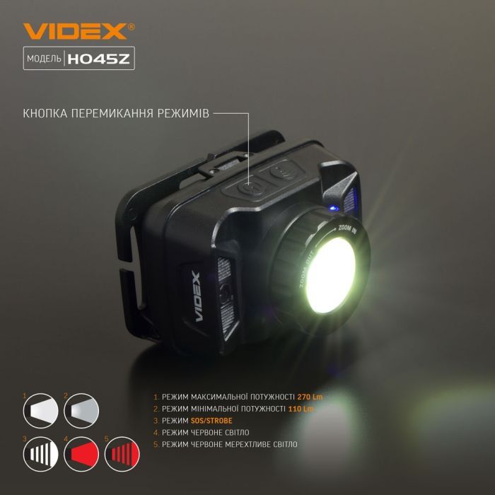 Ліхтар Videx 270Lm 5000K (VLF-H045Z) зображення 6
