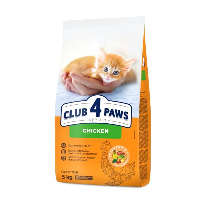 Сухий корм для кішок Club 4 Paws Преміум. Для кошенят зі смаком курки 5 кг (4820083909108)