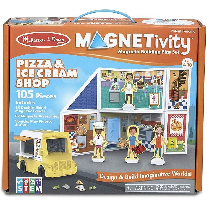 Игровой набор Melissa&Doug магнитный Магазин пиццы и мороженого (MD30658)